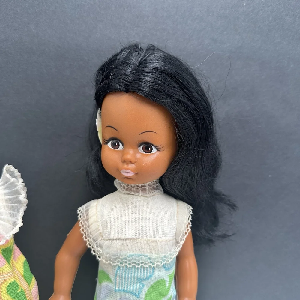 Vintage Hawaiian Doll Anekona Hawaii Souvenir 11.5” with Extra Dress